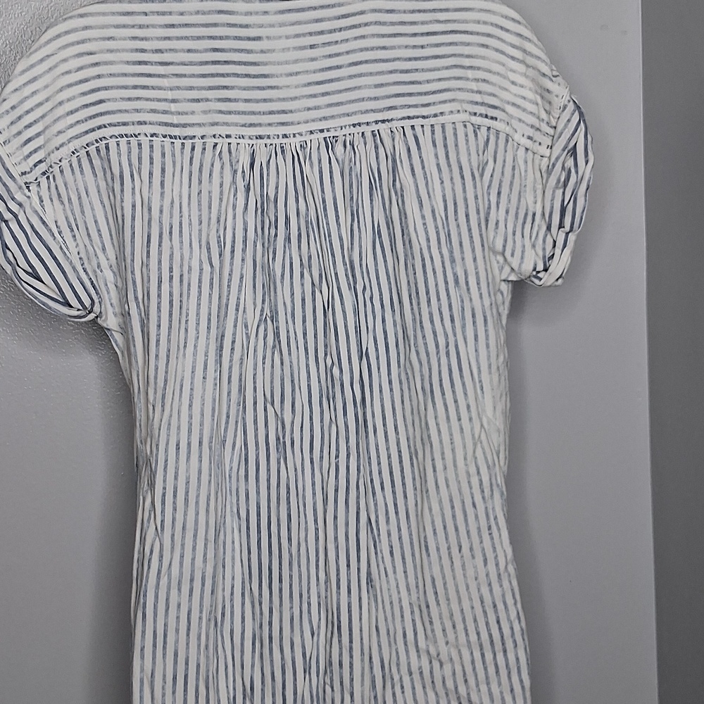 Thread Supply Striped Button-Down Dress Size Small - image 6